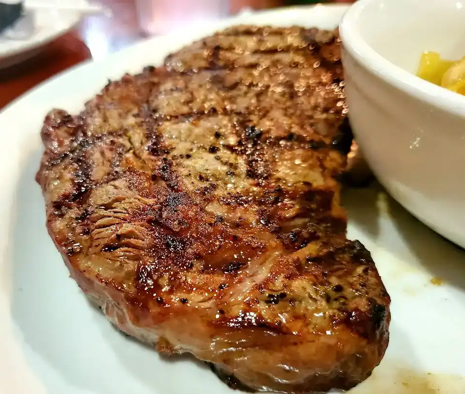 Close up of steak on plate