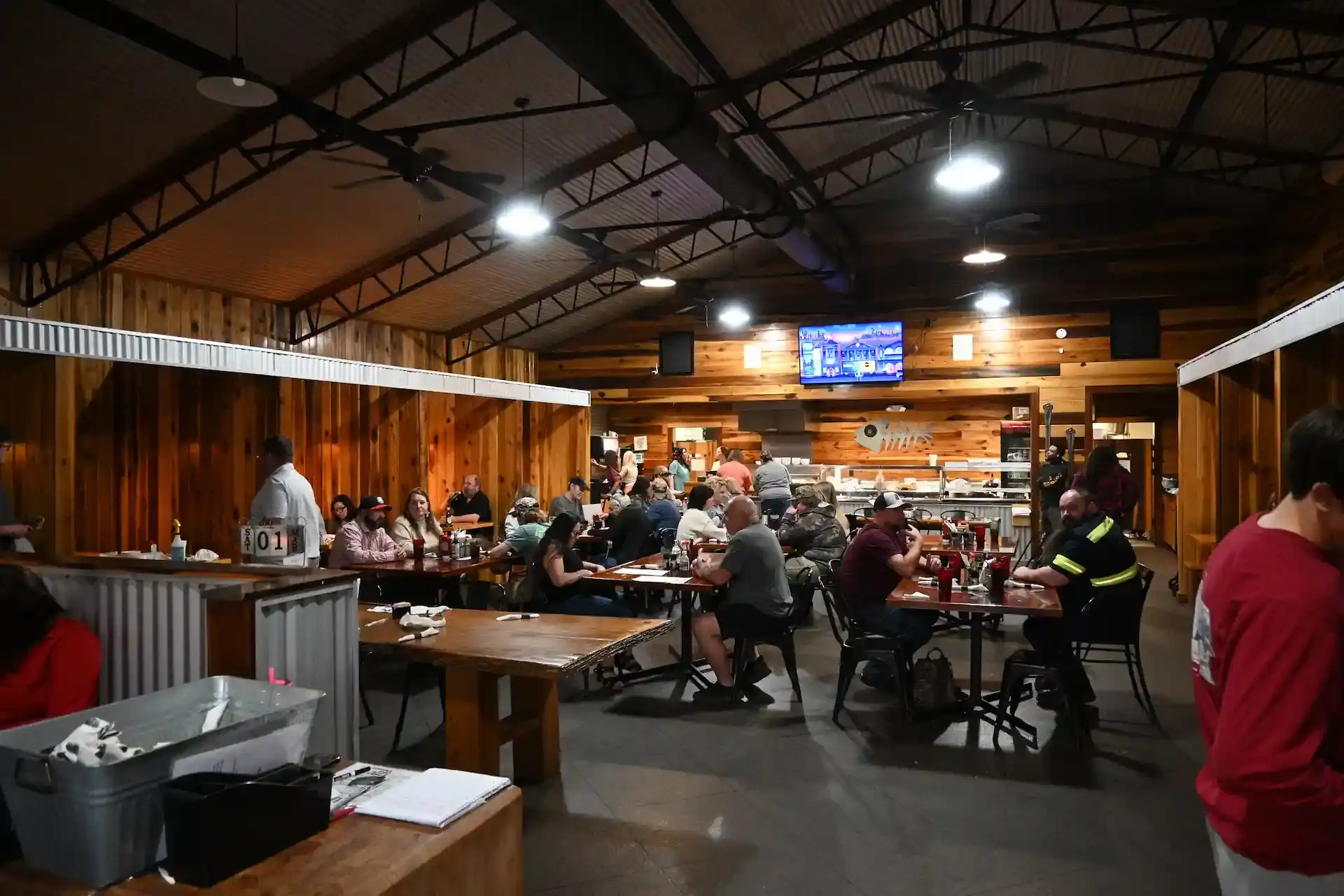 Crowded main dining area